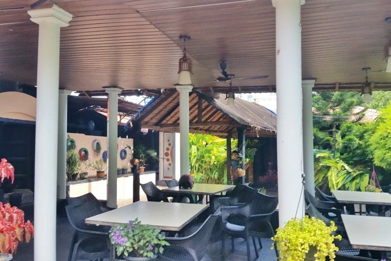 Menu: Mushroom restaurant. Best places to eat in Alleppey. Kerala, India.