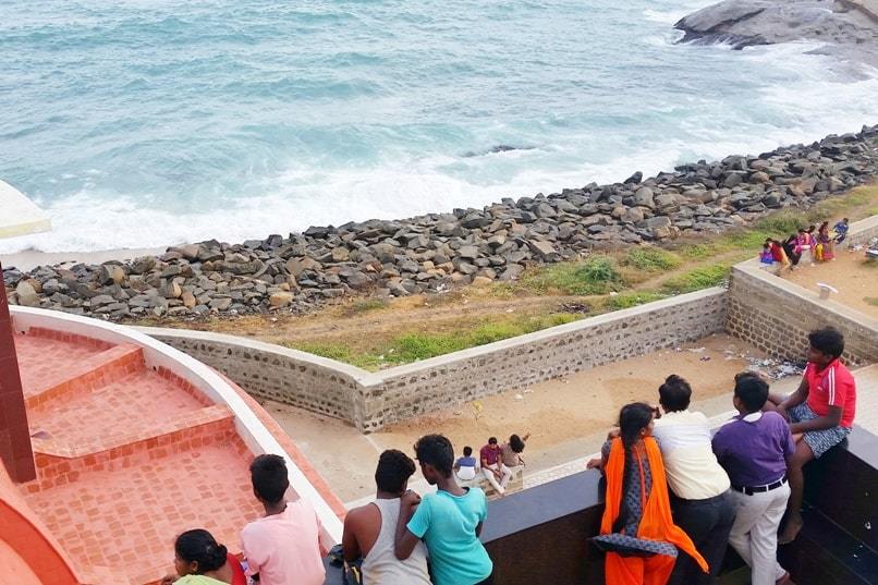 Varkala to Kanyakumari from Kerala: Sunset point at southern tip of India where 3 seas meet. Backpacking Kerala, South India to Tamil Nadu