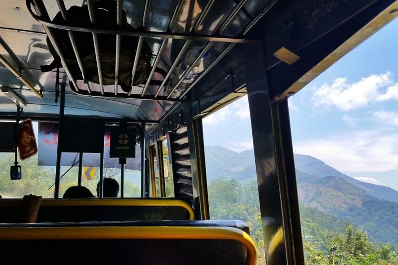 Kottayam to Munnar bus ticket. Backpacking Kerala India.