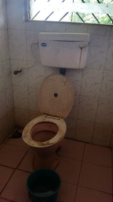 Canacona train station to Palolem Beach. Bathroom - Toilet at Canacona railway station. Backpacking Goa India