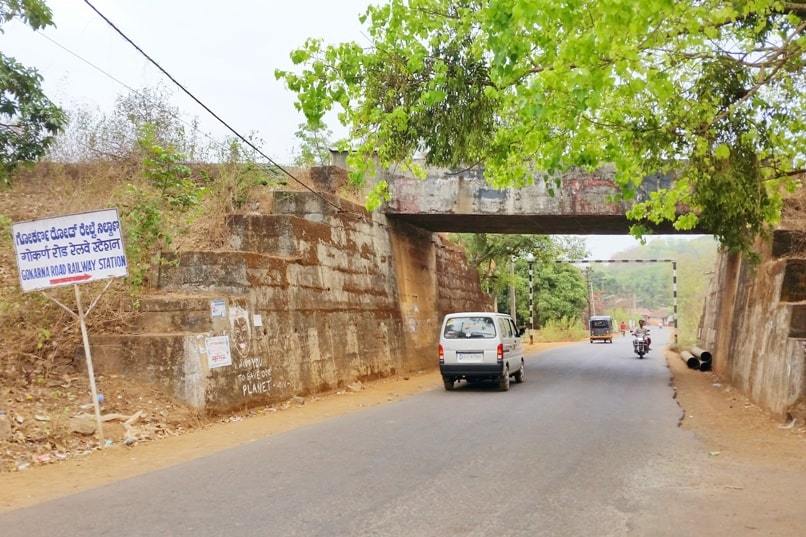 Gokarna train station to bus stand. near bus stop. Backpacking South India