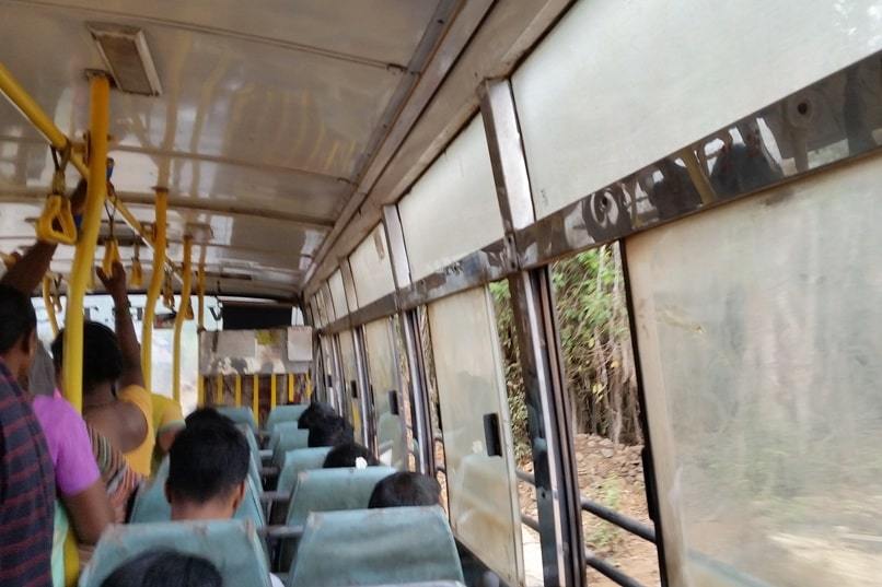 Gokarna train station to bus stand. bus ride to gokarna beach, to gokarna town, to near om beach, to near kudle beach. Backpacking South India