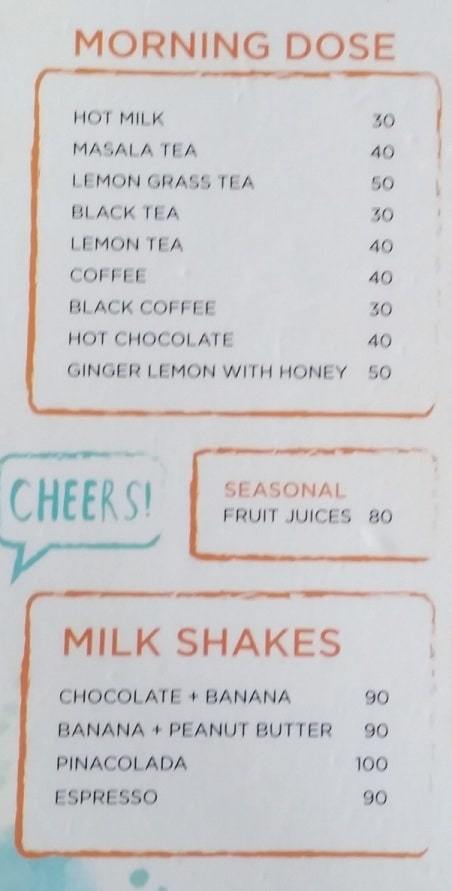 Mantra Cafe Gokarna. breakfast menu. Best restaurants in Gokarna with beach views. Backpacking South India