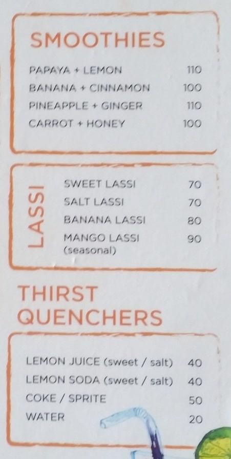 Mantra Cafe Gokarna. breakfast menu. Best restaurants in Gokarna with beach views. Backpacking South India